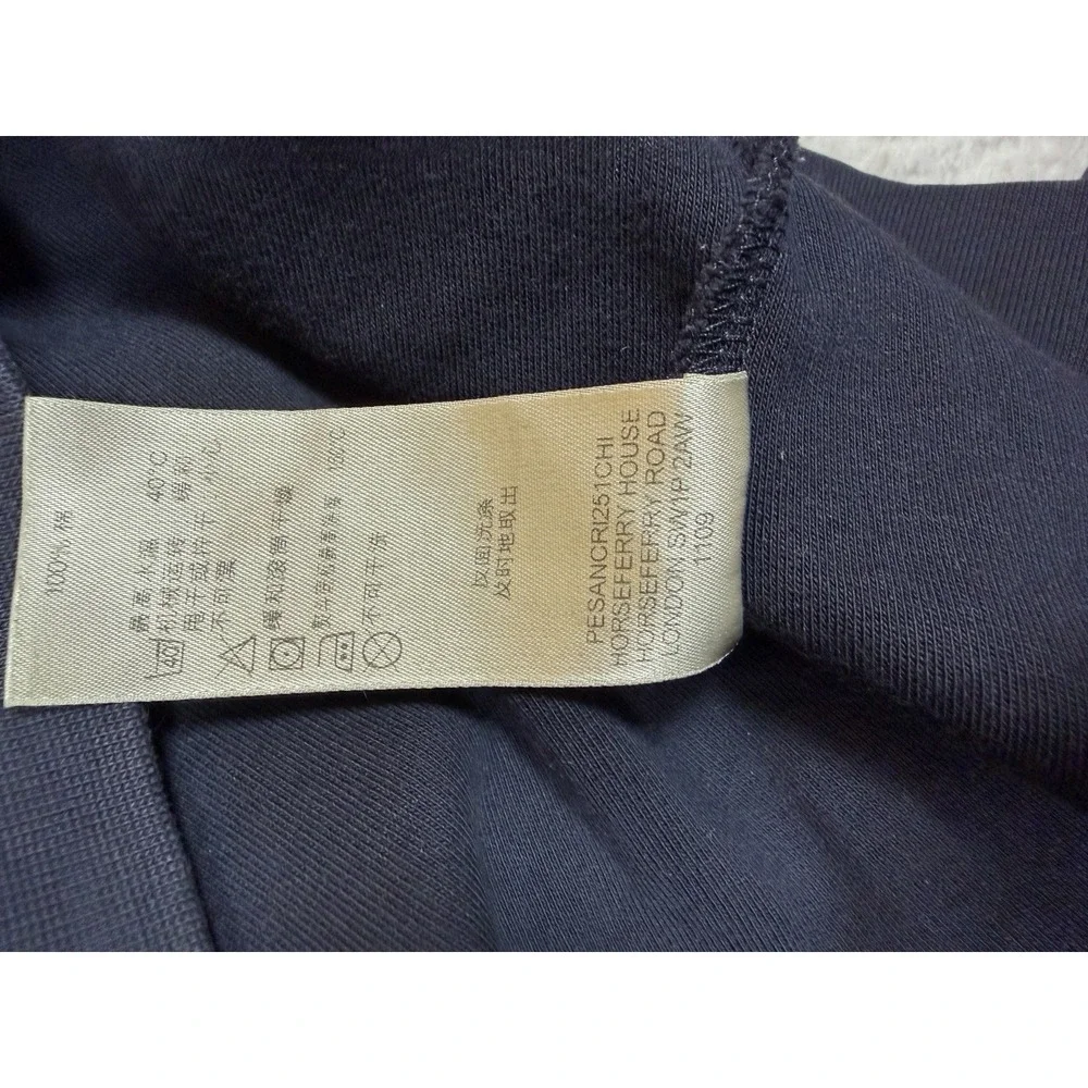 Burberry Brit Mens M Blue 1/4 Zip Pullover Sweater Nova Check Cotton Authentic
